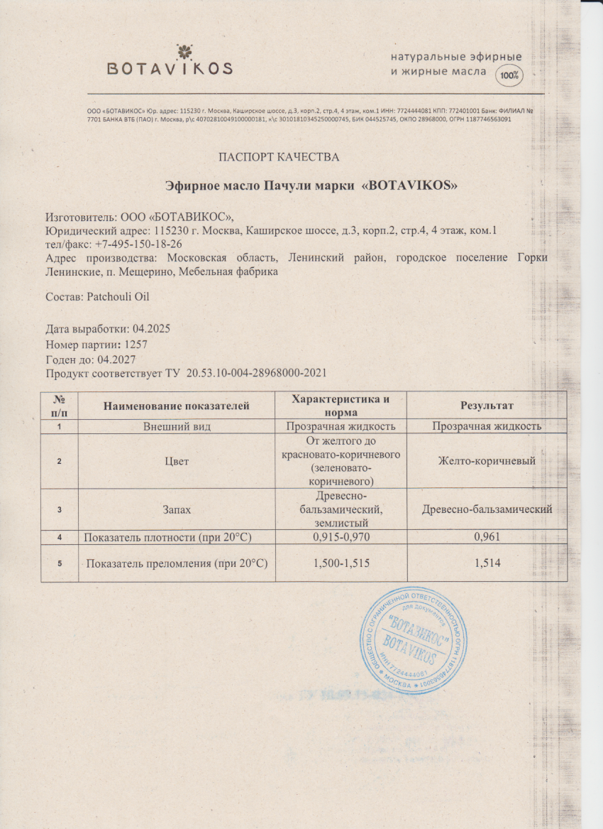 Паспорт №042025
